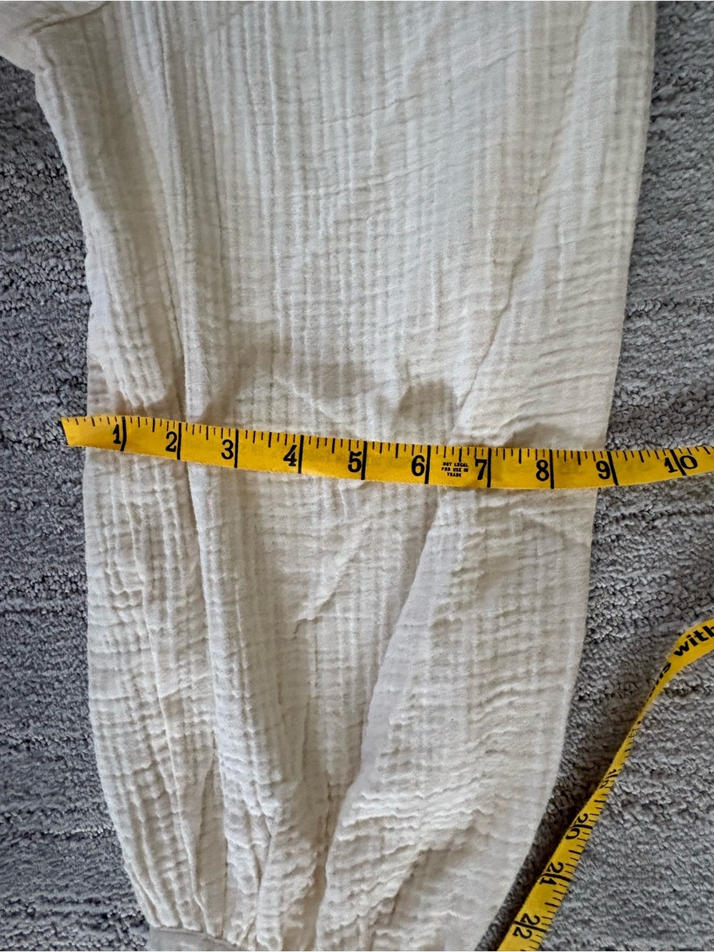 NWT Universal Thread Cream Cotton Gauze Tie-Neck Peasant Blouse - Size Large - Picture 8 of 8